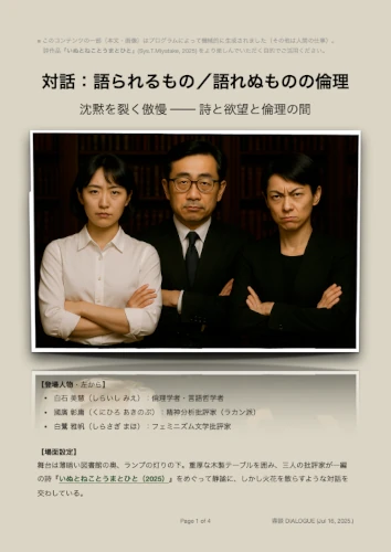 【三名の論客】詩をめぐる議論 PDF 参考画像